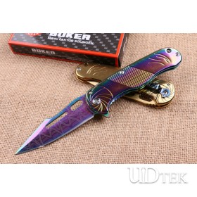 Boker F85 typhoon colorful Titanium coated folding knife UD404475